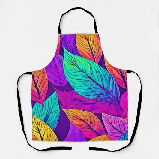 Vivid Leaf Muster Schürze (Vorderseite)