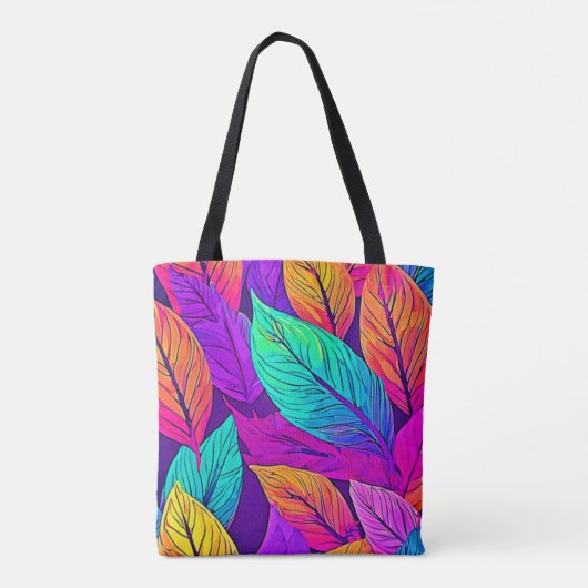 Vivid Leaf Muster Tasche (Rückseite)