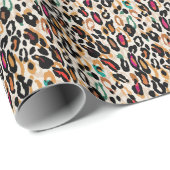 Vivid Leopard Animal Prints Geschenkpapier (Rolleneckpunkt)