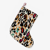 Vivid Leopard Animal Prints Kleiner Weihnachtsstrumpf (Vorderansicht (hängend))