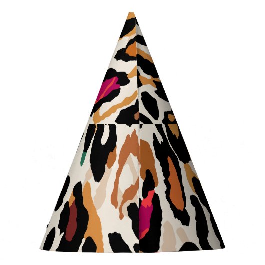 Vivid Leopard Animal Prints Partyhütchen (Rückseite)