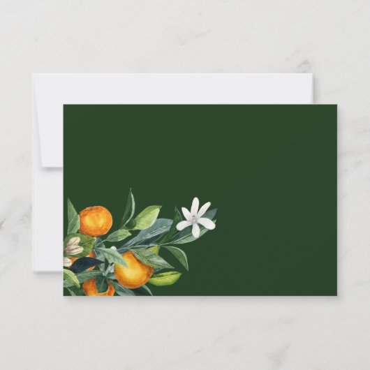 Vivid Mandarine Orange Bouquet Wedding vielen Dank Dankeskarte (Rückseite)