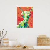 Vivid Mantis: Ein Blick auf den Feind der Natur Poster (Küche)