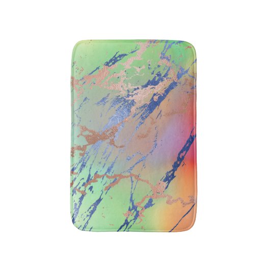 Vivid Marble | Farbige, fette Pastelle Wasserfarbe Badematte (Vorderseite Vertikal)