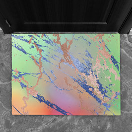 Vivid Marble | Farbige, fette Pastelle Wasserfarbe Fußmatte