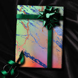 Vivid Marble | Farbige, fette Pastelle Wasserfarbe Geschenkpapier<br><div class="desc">Ideal für Heimwerkerarbeiten, Geschenkverpackungen und Deko-Möbel! Brillanter Spritzer in Aquarelltönen in einer lebhaften, gelben, korallenorangen, türkisblauen und hellgrünen, einfarbigen Orange-Farbpalette. Dieser handbemalte weibliche Farbverlauf fügt den perfekten Pop der Farbe hinzu. Aus der Kollektion "Modern Watercolor Marbles" zeichnet sich dieses Design durch abstrakte flüssige Wirbel aus, die ein cooles, von Glitzer-Venen...</div>
