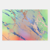 Vivid Marble | Farbige, fette Pastelle Wasserfarbe Geschenkpapier Set (Vorderseite)