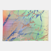 Vivid Marble | Farbige, fette Pastelle Wasserfarbe Geschirrtuch (Horizontal)