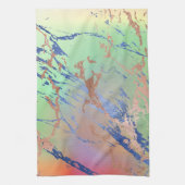 Vivid Marble | Farbige, fette Pastelle Wasserfarbe Geschirrtuch (Vertikal)