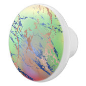 Vivid Marble | Farbige, fette Pastelle Wasserfarbe Keramikknauf (Rechts)