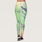 Vivid Marble | Farbige, fette Pastelle Wasserfarbe Leggings (Rückseite)
