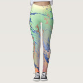 Vivid Marble | Farbige, fette Pastelle Wasserfarbe Leggings (Vorderseite)