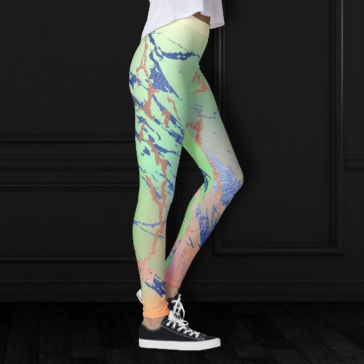 Vivid Marble | Farbige, fette Pastelle Wasserfarbe Leggings