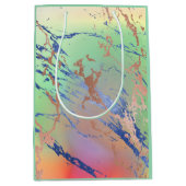 Vivid Marble | Farbige, fette Pastelle Wasserfarbe Mittlere Geschenktüte (Vorderseite)