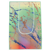 Vivid Marble | Farbige, fette Pastelle Wasserfarbe Mittlere Geschenktüte (Rückseite)