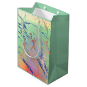 Vivid Marble | Farbige, fette Pastelle Wasserfarbe Mittlere Geschenktüte (Rückseite Schrägansicht)