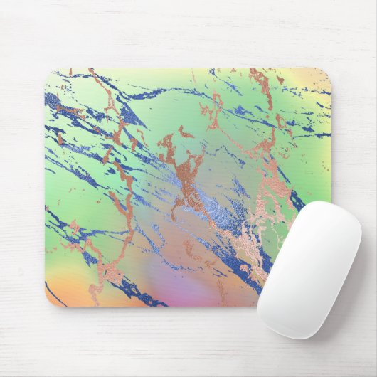 Vivid Marble | Farbige, fette Pastelle Wasserfarbe Mousepad (Mit Mouse)