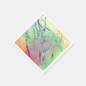 Vivid Marble | Farbige, fette Pastelle Wasserfarbe Serviette (Ecke)