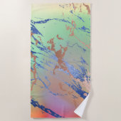 Vivid Marble | Farbige, fette Pastelle Wasserfarbe Strandtuch (Vorderseite)