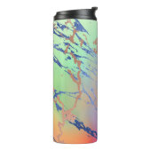 Vivid Marble | Farbige, fette Pastelle Wasserfarbe Thermosbecher (Nach links gedreht)