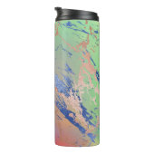 Vivid Marble | Farbige, fette Pastelle Wasserfarbe Thermosbecher (Nach rechts gedreht)