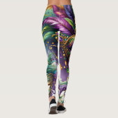 Vivid Mardi Gras Design Women's Leggings (Rückseite)
