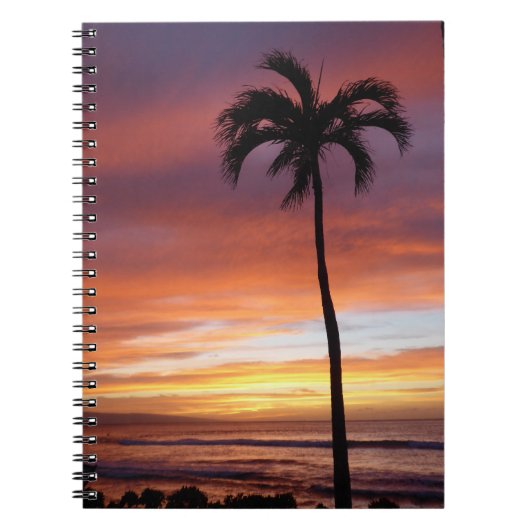 Vivid Maui Sunset Foto Spiral Notebook Notizblock (Vorderseite)