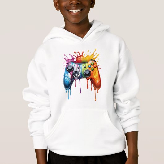 Vivid Melting Gaming Controller Hoodie (Vorderseite)