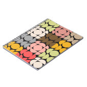 Vivid Mitte des Jahrhunderts Moderne Circles Noteb Notizblock (Linke Seite)