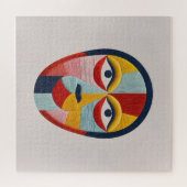 Vivid Mosaic Mask Puzzle (Horizontal)