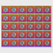 Vivid Multicolor 3D Design Matte Wrapping Paper" Geschenkpapier (Flach)