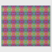 Vivid Multicolor 3D Design Matte Wrapping Paper" Geschenkpapier (Flach)