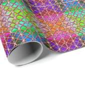 Vivid Multicolor 3D Design Matte Wrapping Paper" Geschenkpapier (Rolleneckpunkt)