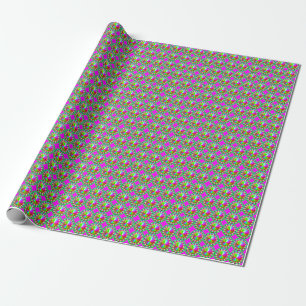 Vivid Multicolor 3D Design Matte Wrapping Paper" Geschenkpapier