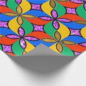 Vivid Multicolor 3D Design Matte Wrapping Paper" Geschenkpapier (Ecke)
