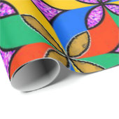 Vivid Multicolor 3D Design Matte Wrapping Paper" Geschenkpapier (Rolleneckpunkt)