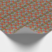 Vivid Multicolor 3D Design Matte Wrapping Paper" Geschenkpapier (Ecke)