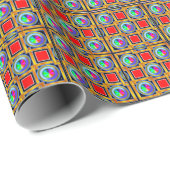 Vivid Multicolor 3D Design Matte Wrapping Paper" Geschenkpapier (Rolleneckpunkt)