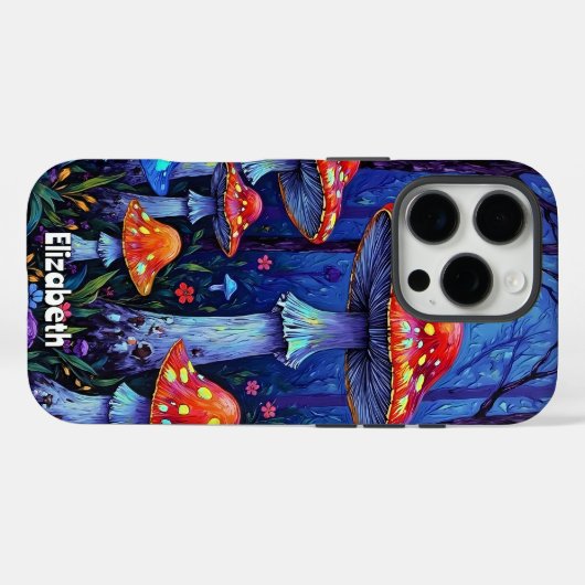 Vivid Mushroom Woodland Case-Mate iPhone Hülle (Rückseite (Horizontal))