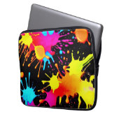 Vivid Neon Abstrakt Art in Motion Laptopschutzhülle (Vorderseite Links)