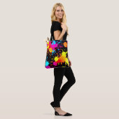 Vivid Neon Abstrakt Art in Motion Tasche (Am Model)
