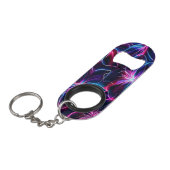 Vivid Neon Blume Burst Mini Flaschenöffner (Vorderseite Schrägansicht)