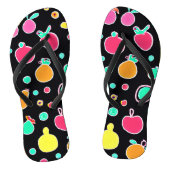 Vivid Neon Fruitful Pattern Badesandalen (Fußbett)