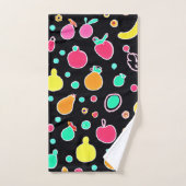 Vivid Neon Fruitful Pattern Badhandtuch Set (Handtuch)