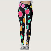 Vivid Neon Fruitful Pattern Leggings (Vorderseite)