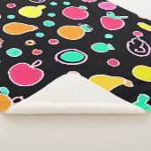 Vivid Neon Fruitful Pattern Sherpadecke (3/4)