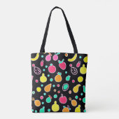 Vivid Neon Fruitful Pattern Tasche (Rückseite)