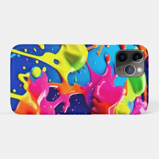 Vivid Neon Paint Spritzer Explosion Art Case-Mate iPhone Hülle (Rückseite (Horizontal))