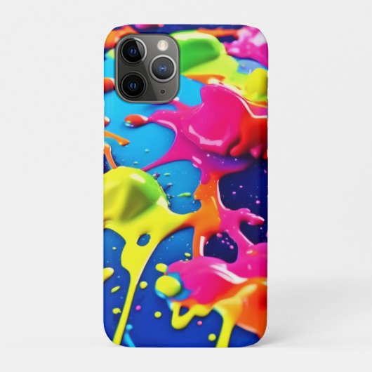 Vivid Neon Paint Spritzer Explosion Art Case-Mate iPhone Hülle (Rückseite)