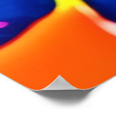 Vivid Neon Paint Spritzer Explosion Art Poster (Ecke)